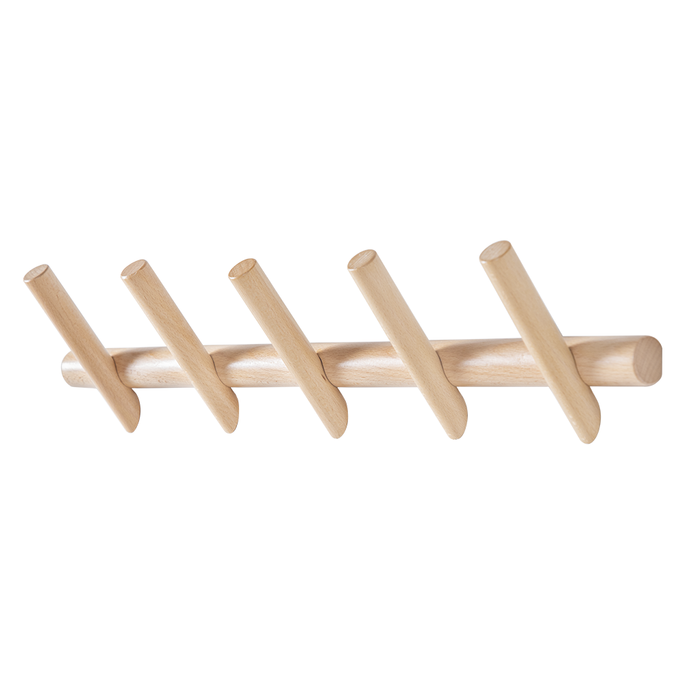 Perchero De Pared En Madera Pino 100% + Kit De Instalación | Cuotas Sin