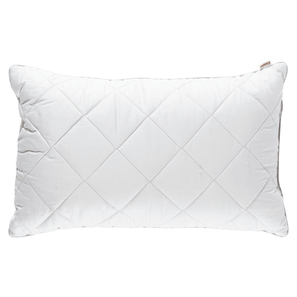 Almohada fibra firmeza baja Base color Blanco