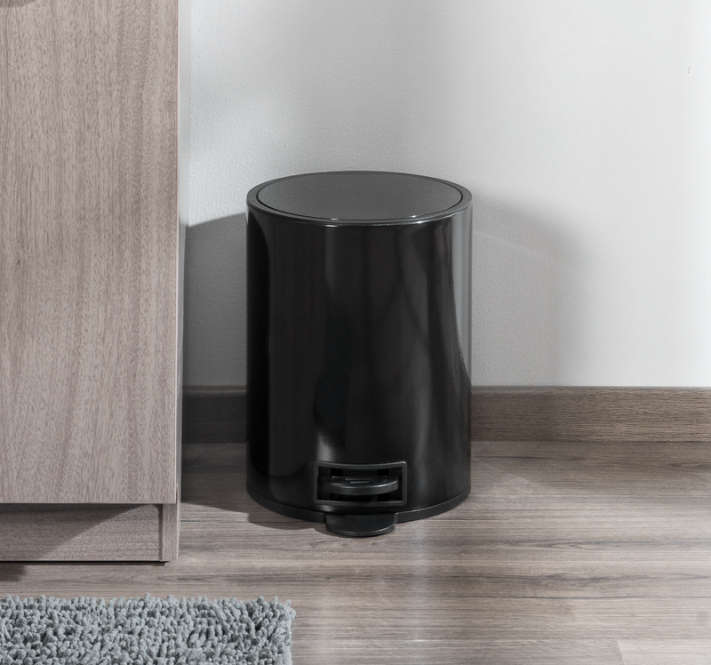 Bote de basura negro 8l