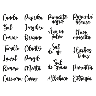 Etiquetas especias