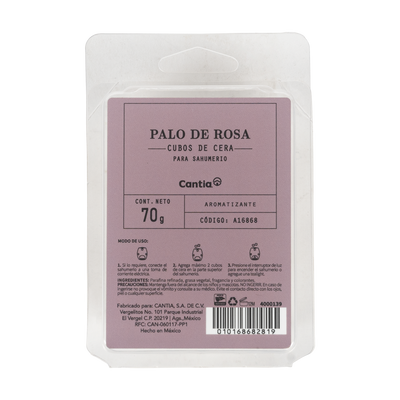 Cubos de Cera Aromática Palo de Rosa