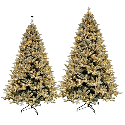 Árbol Navideño Sitka Nevado Con Luces
