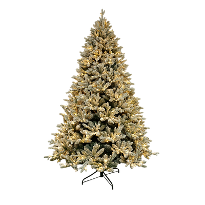 Árbol Navideño Sitka Nevado Con Luces