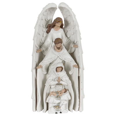 Figuras Decorativas Angel Y Sagrada Familia