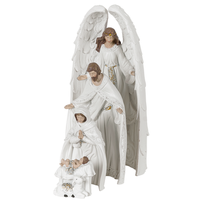 Figuras Decorativas Angel Y Sagrada Familia