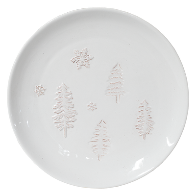 Plato Trinche Blanca Navidad