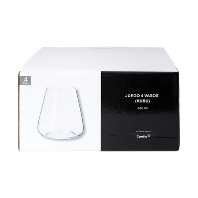 Juego 4 Vasos Kubu 500ml