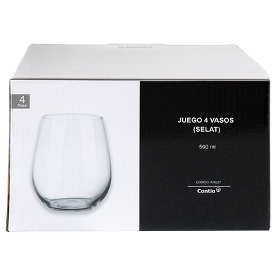 Juego 4 Vasos Selat 500Ml