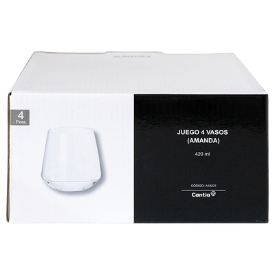 Juego 4 Vasos 420Ml