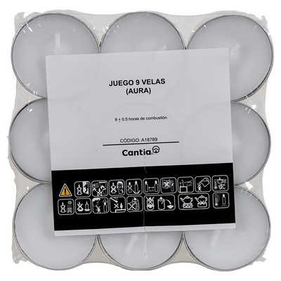 Juego de 9 Velas Aura