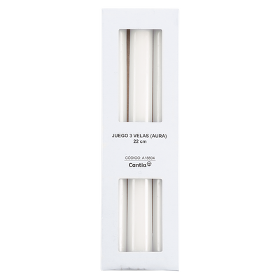 Juego de 3 Velas Aura
