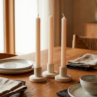 Juego de 3 Velas Cuarzo