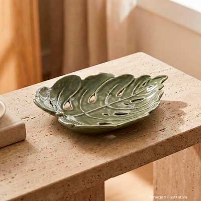 Charola decorativa Hoja