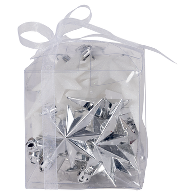 Juego Colgantes Navideños Copo Plata
