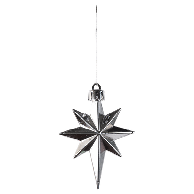 Juego Colgantes Navideños Copo Plata