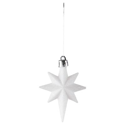 Juego Colgantes Navideños Copo Plata
