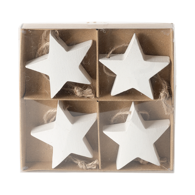Juego de 4 Colgantes Navideños Estrellas