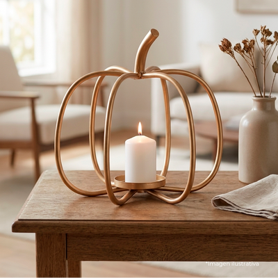 Candelabro Decorativo Calabaza