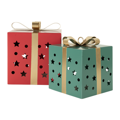 Decorativo Navideño Caja De Regalo