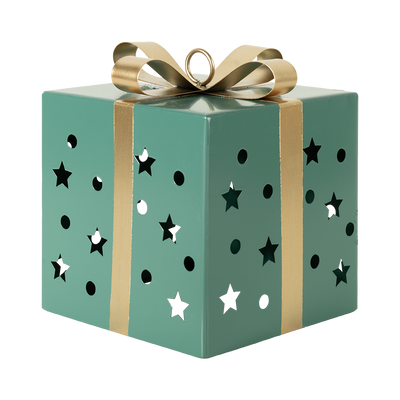 Decorativo Navideño Caja De Regalo