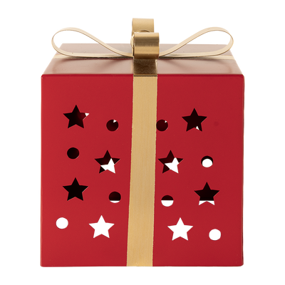 Decorativo Navideño Caja De Regalo Roja