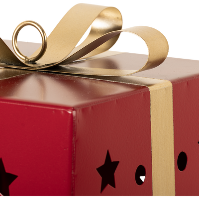 Decorativo Navideño Caja De Regalo Roja
