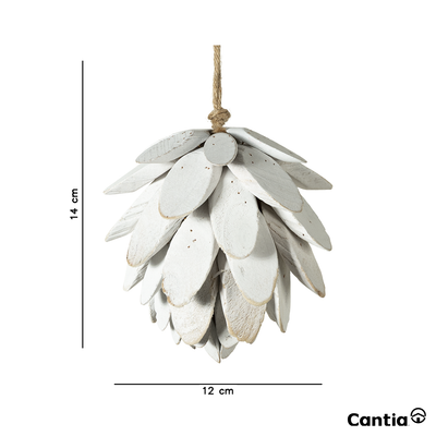 Colgante Decorativo Piña Blanca