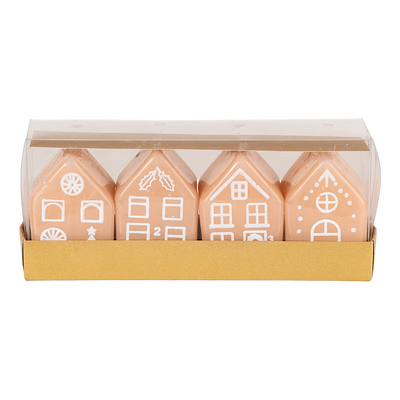 Juego 4 Velas Casa De Jengibre