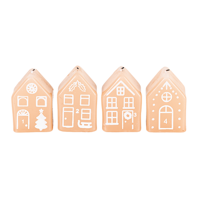 Juego 4 Velas Casa De Jengibre