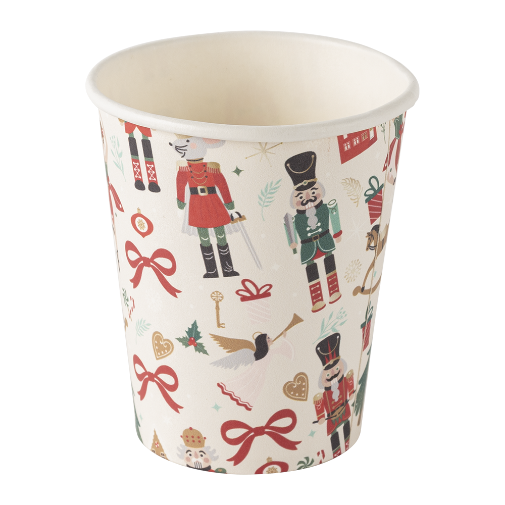 Juego 8 Vasos de Papel Navideño
