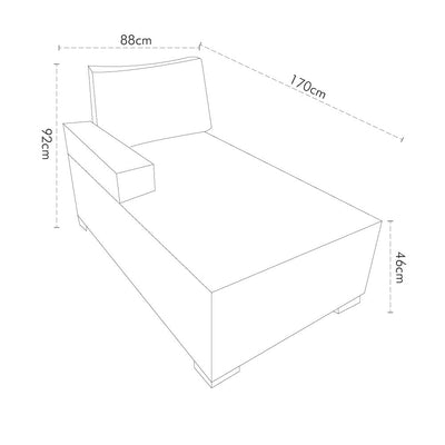 Diván Michigan Brazo Derecho