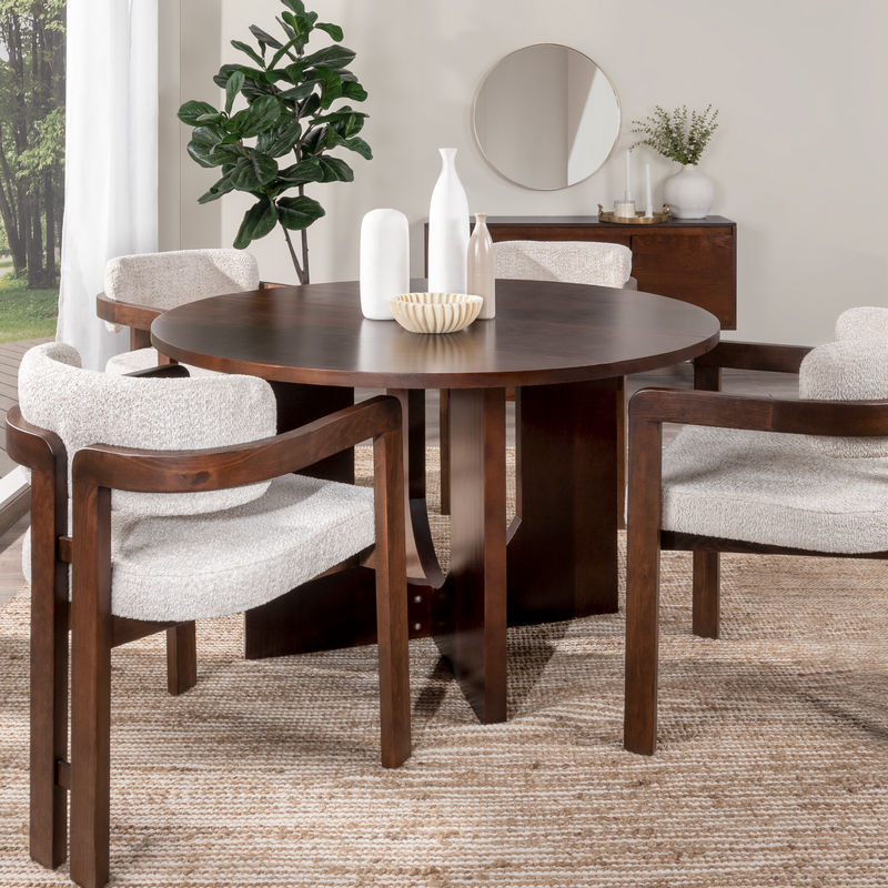 Espejo circular marco dorado