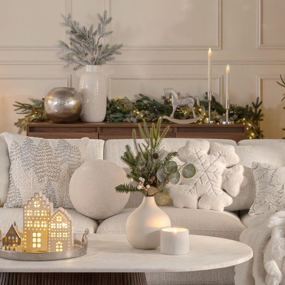 Cojín Decorativo Copo Blanco