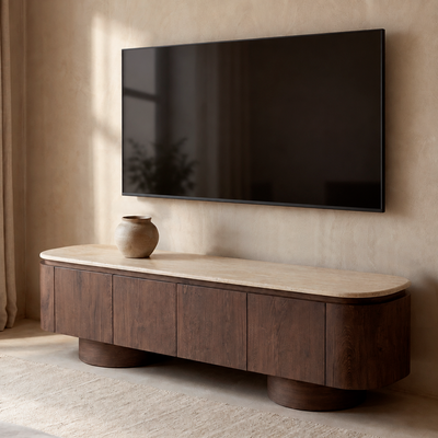 Mueble de tv Waco Nogal/Beige