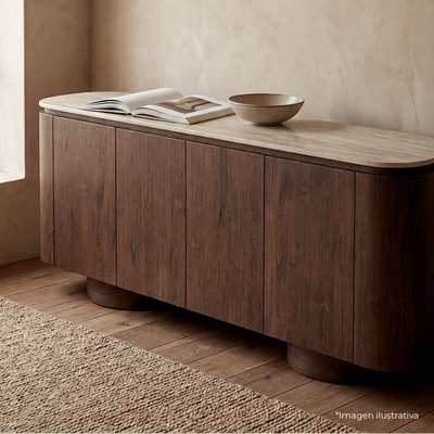 Comoda Waco Nogal/Beige