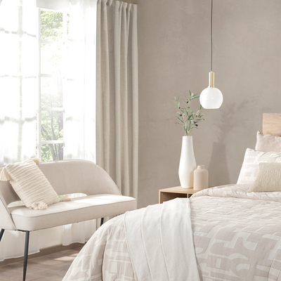 Juego de 2 Cortinas Blackout Marfil