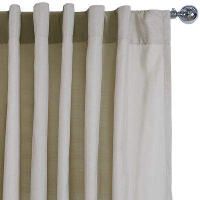 Juego de cortinas ultrasuave larga