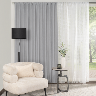 Juego De Cortinas Blackout Larga Jaspe