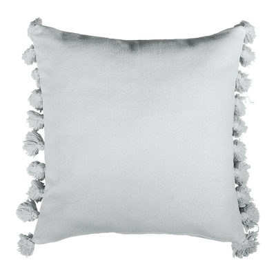 Funda De Almohada Europeas Pompones gris