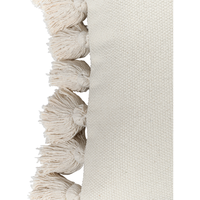 Funda Almohada Pompones Gris