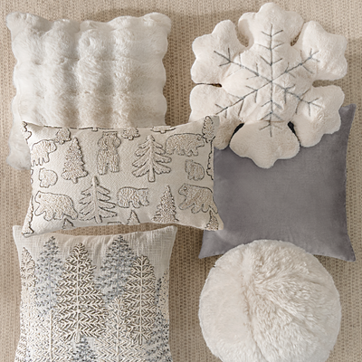 Cojín Decorativo Copo Blanco
