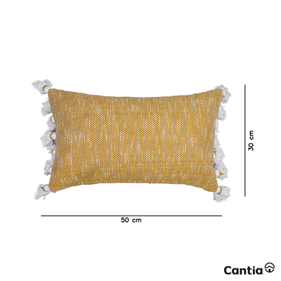 Funda de Cojín Rectangular Curcuma Pompones