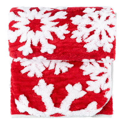 Cobertor Frazada Siberia Red Snowflake Frazada