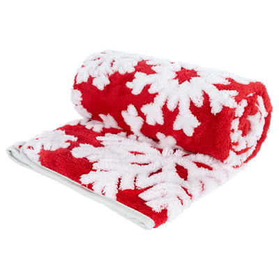 Cobertor Frazada Siberia Red Snowflake Frazada