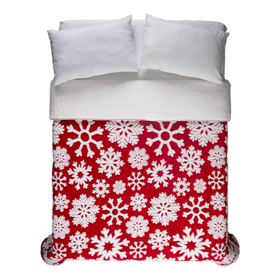 Cobertor Siberia Red Snowflake
