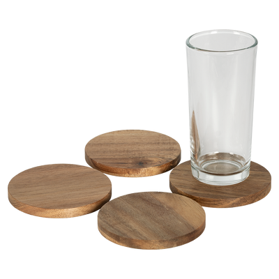 Juego de 4 portavasos Acacia