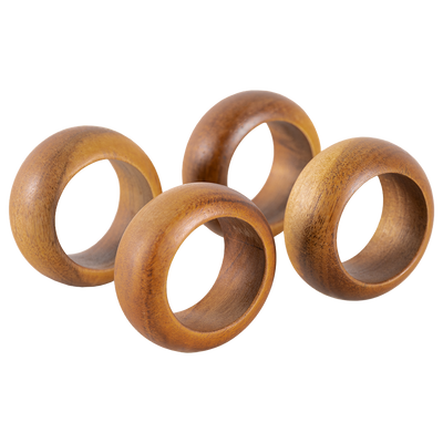Juego de 4 anillos para servilleta Acacia