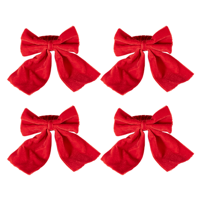 Jgo 4 Anillos Servilleta Holly Bows