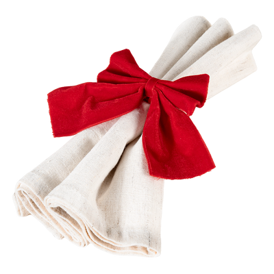 Jgo 4 Anillos Servilleta Holly Bows