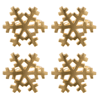 Jgo 4 Anillos Servilleta Snowflake